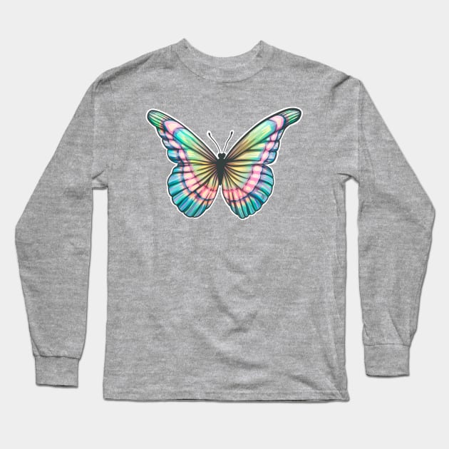 Butterfly Long Sleeve T-Shirt by Mei.illustration